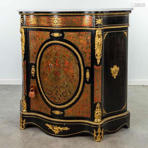 A cabinet with marble top made in Napoleon 3 style, mounted ...