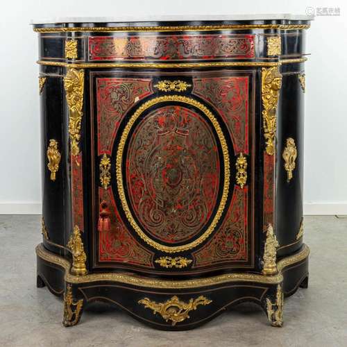 A cabinet with marble top made in Napoleon 3 style, mounted ...