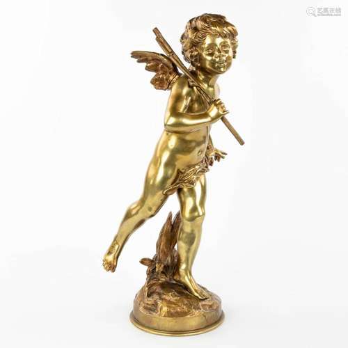 Auguste MOREAU (1834-1917) 'Cupid' a statue made of ...