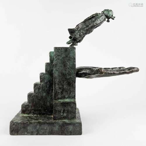 Avi KENAN (1951) 'Trust' a statue made of bronze, 20...