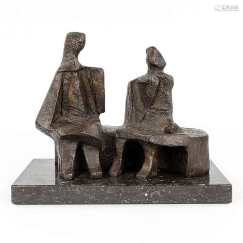 Paul DE BRUYNE (1936-2007) 'The Bench' a sculpture m...