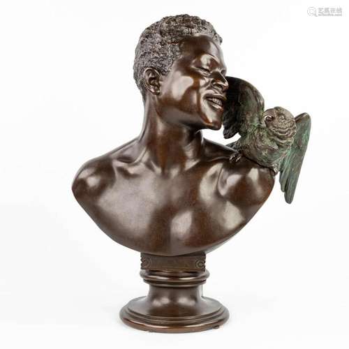 Oskar GLADENBECK (1850-1921) 'Bust of African man with P...