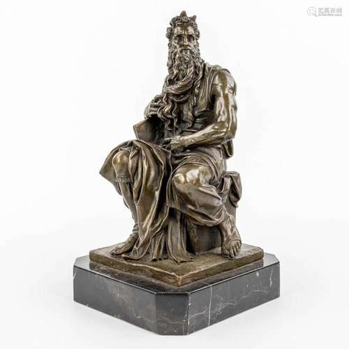 C.A. MASIER (act.1847-1932) 'Moses' a bronze statue ...