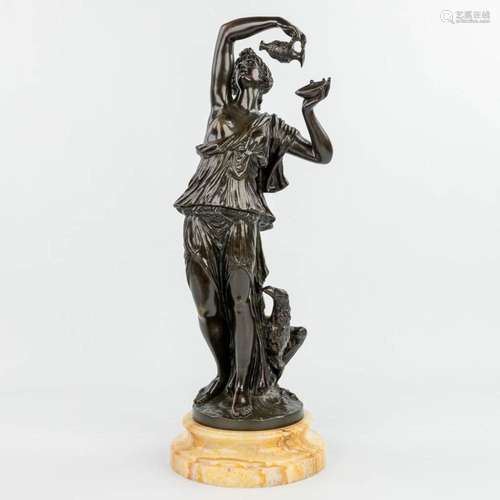 CLODION (1738-1814) 'Bacchante', a bronze statue. Po...