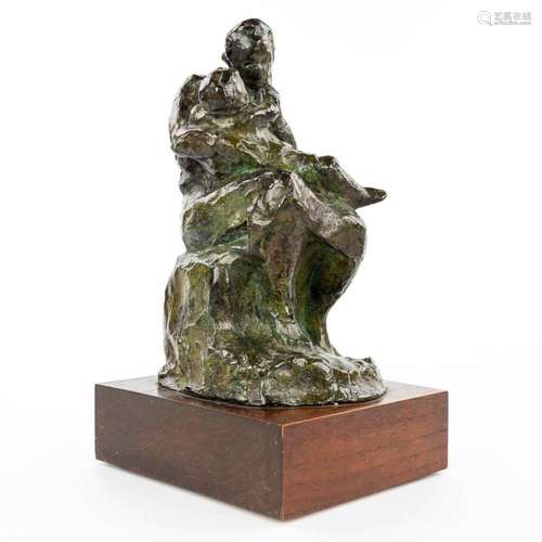 Jan DE SMEDT (1905-1954) 'Mother and child', a statu...