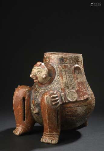 Vase tripode anthropomorphe 
Culture Guanacaste, région du N...