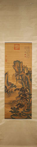 A Chinese landscape painting, Wen Zhengming mark