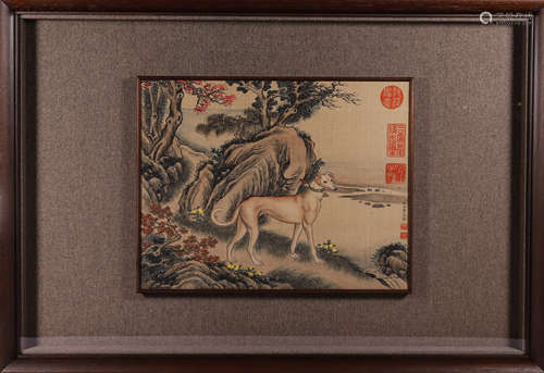 A Chinese painting, Lang Shining mark