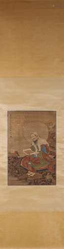 A Chinese figure painting, Ding Yunpeng mark