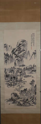 A Chinese landscape painting, Wuwei mark