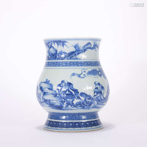 A blue and white 'figure' vase