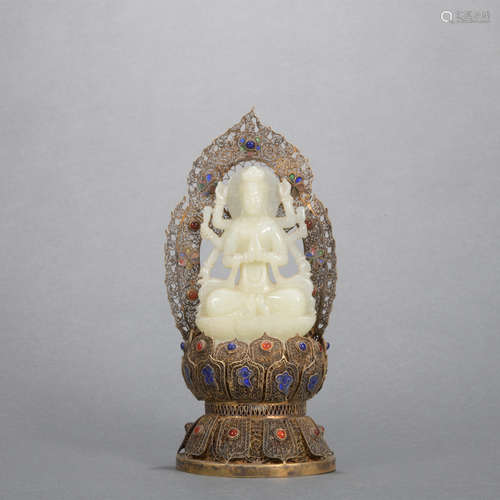 A jade statue of Guanyin