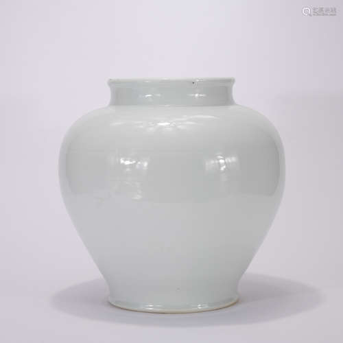 A white glazed jar