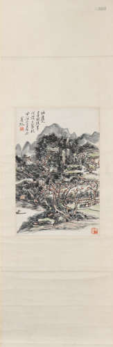 A Huang binhong's landscape painting