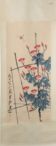 A Qi baishi's flowers painting