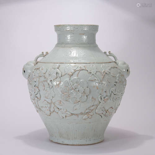 A white glazed jar