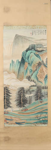 A Zhang daqian's landscape painting