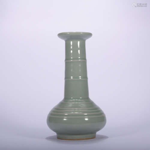 A celadon-glazed vase