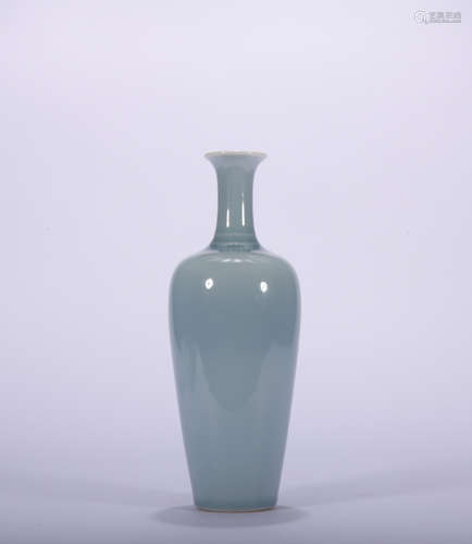 A celadon-glazed vase