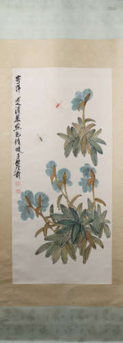 A Qi baishi's flowers painting