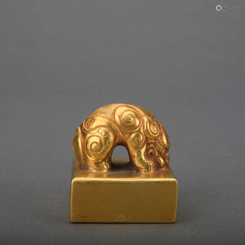 A gold 'beast' seal