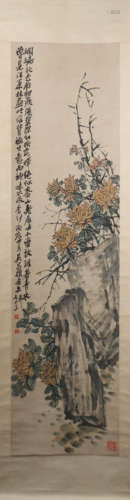 A Wu changshuo's flowers painting