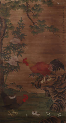 A Shen quan's flowers and birds painting(without frame)