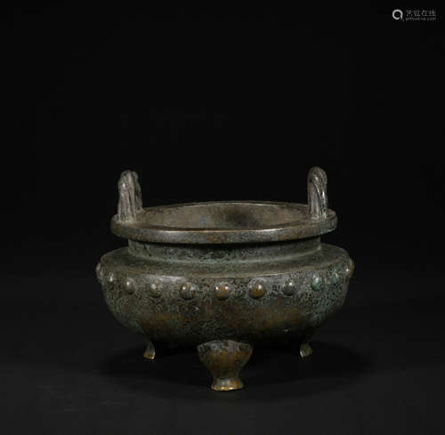 A bronze censer