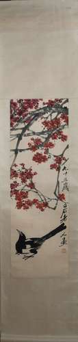 Painting: Magpies and Plum Blossom by Qi Baishi