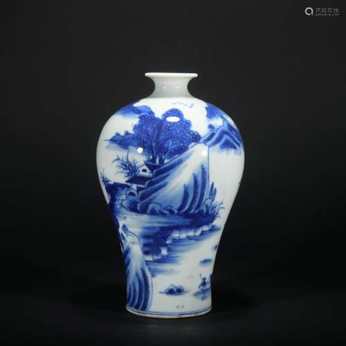 Chinese Blue-and-white Prunus Vase