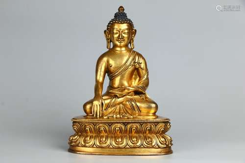 Gilt Copper Sakyamuni