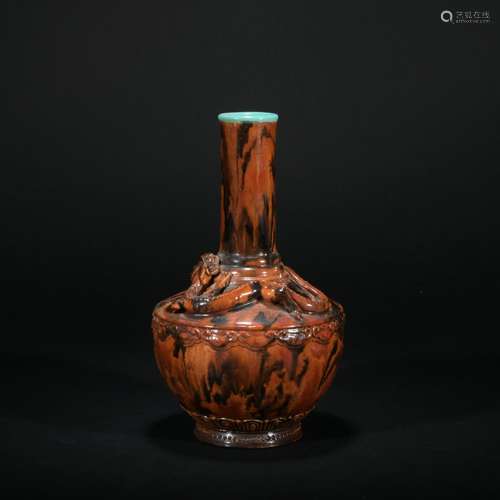 Chinese Bronze-glazed Copper Vase