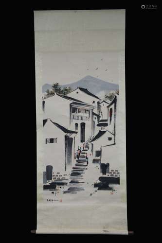 Vertical Landscape Painting by Wu Guanzhong