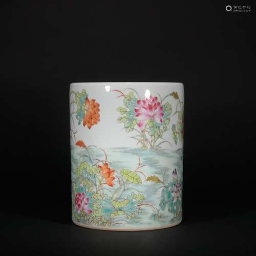 Chinese Famille Rose Brush Pot