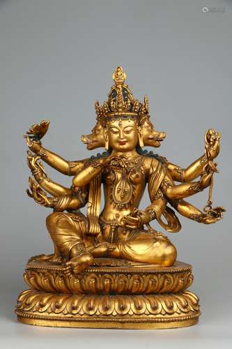 Gilt Copper Buddha Ornament