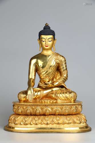 Gilt Copper Sakyamuni