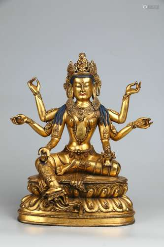 Gilt Copper Buddha Ornament