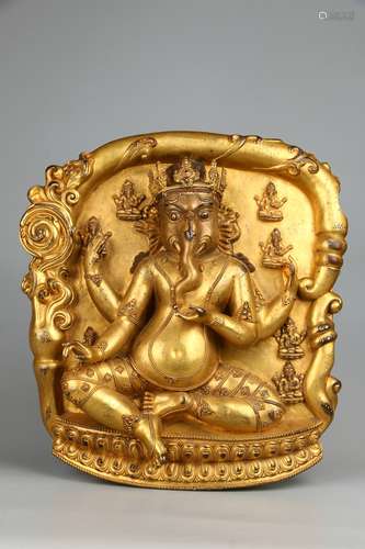 Gilt Copper Buddha Ornament