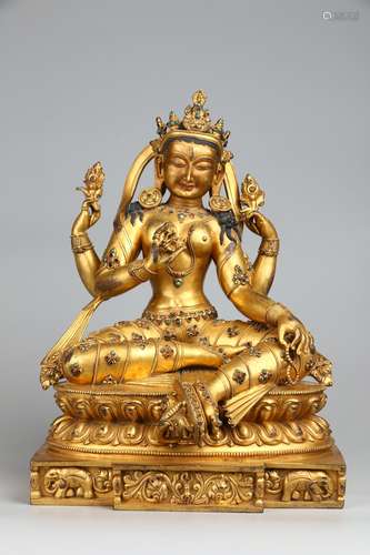 Gilt Copper Buddha