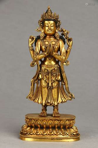 Gilt Copper Buddha