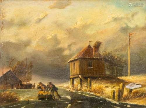 Andreas SCHELFHOUT (1787-1870) a painting 'winter Landsc...