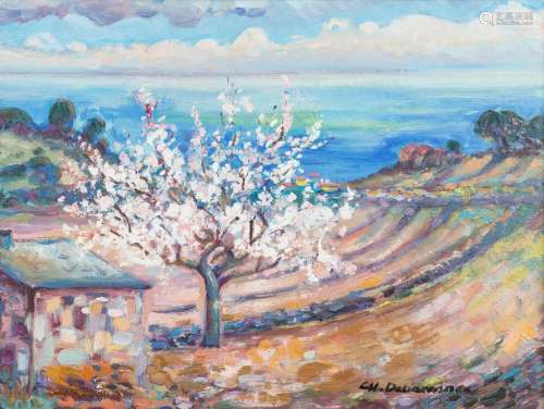 Charly DEVARENNES (1928-2010) 'Magnolia' a landscape...