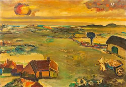 Gaston THEUNINCK (1900-1977) 'Markhoven' a painting,...