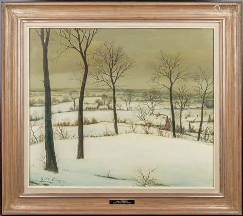 Gies COSYNS (1920-1997) 'Winter Landscape' a paintin...