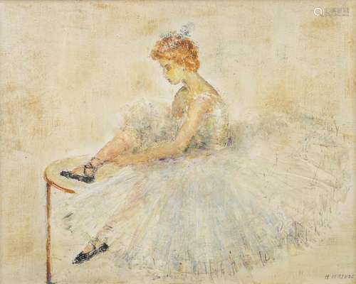 Hélène DE REUSE (1892-1979) 'Ballerina' a painting, ...