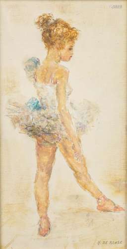 Hélène DE REUSE (1892-1979) 'Ballerina' a painting, ...