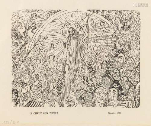 After James ENSOR (1860-1949) 'Le Christ Aux Enfers'...