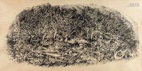 Pierre BINART (1933) 'The Forest' a drawing, felt pe...