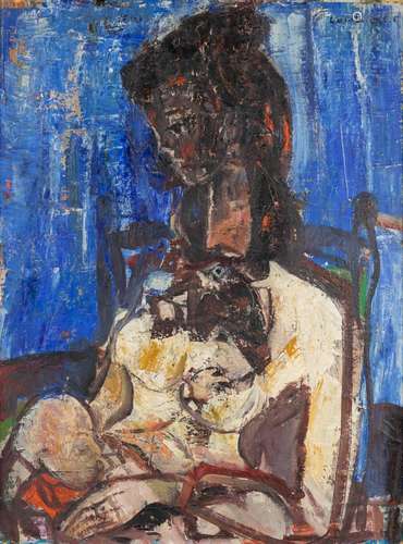 Constant LAMBRECHT (1915-1993) 'Mother with child' a...