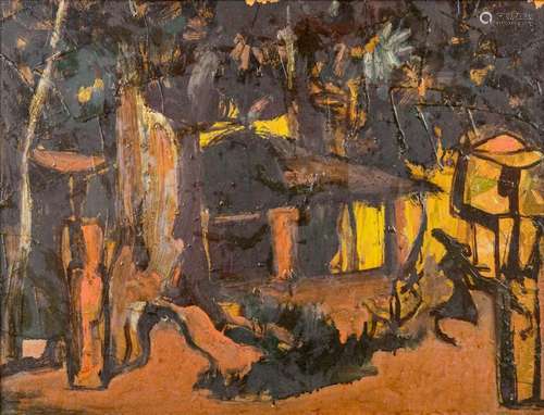 Floris JESPERS (1889-1965) 'African Village' a paint...